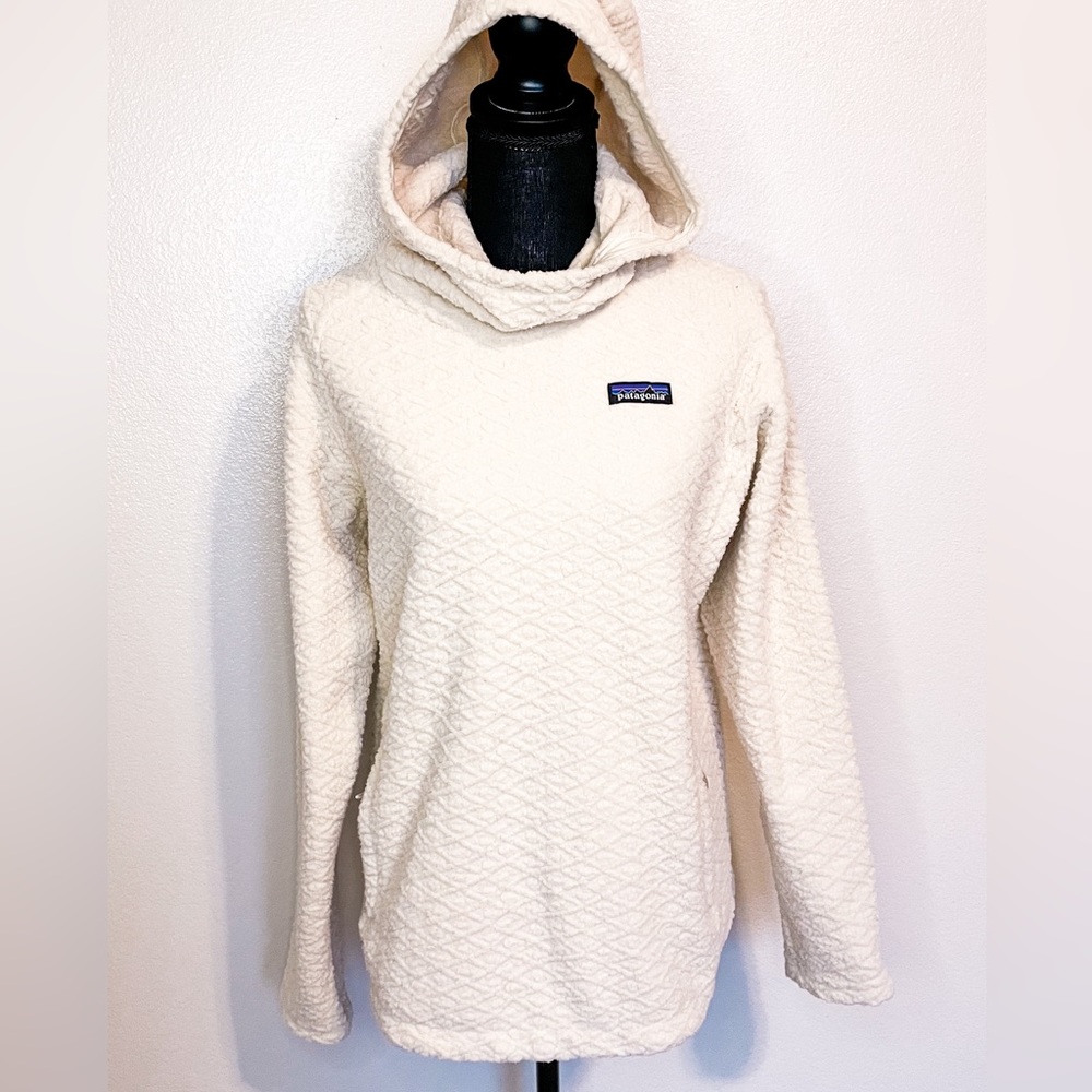 Patagonia Cream Quilted Sherpa Hoodie